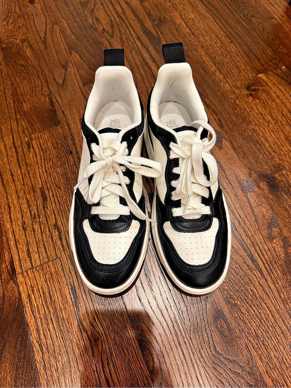 Wild Fable Women's Netty Fashion Sneakers Black & White